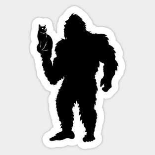 Bigfoot Cat Silhouette Sticker